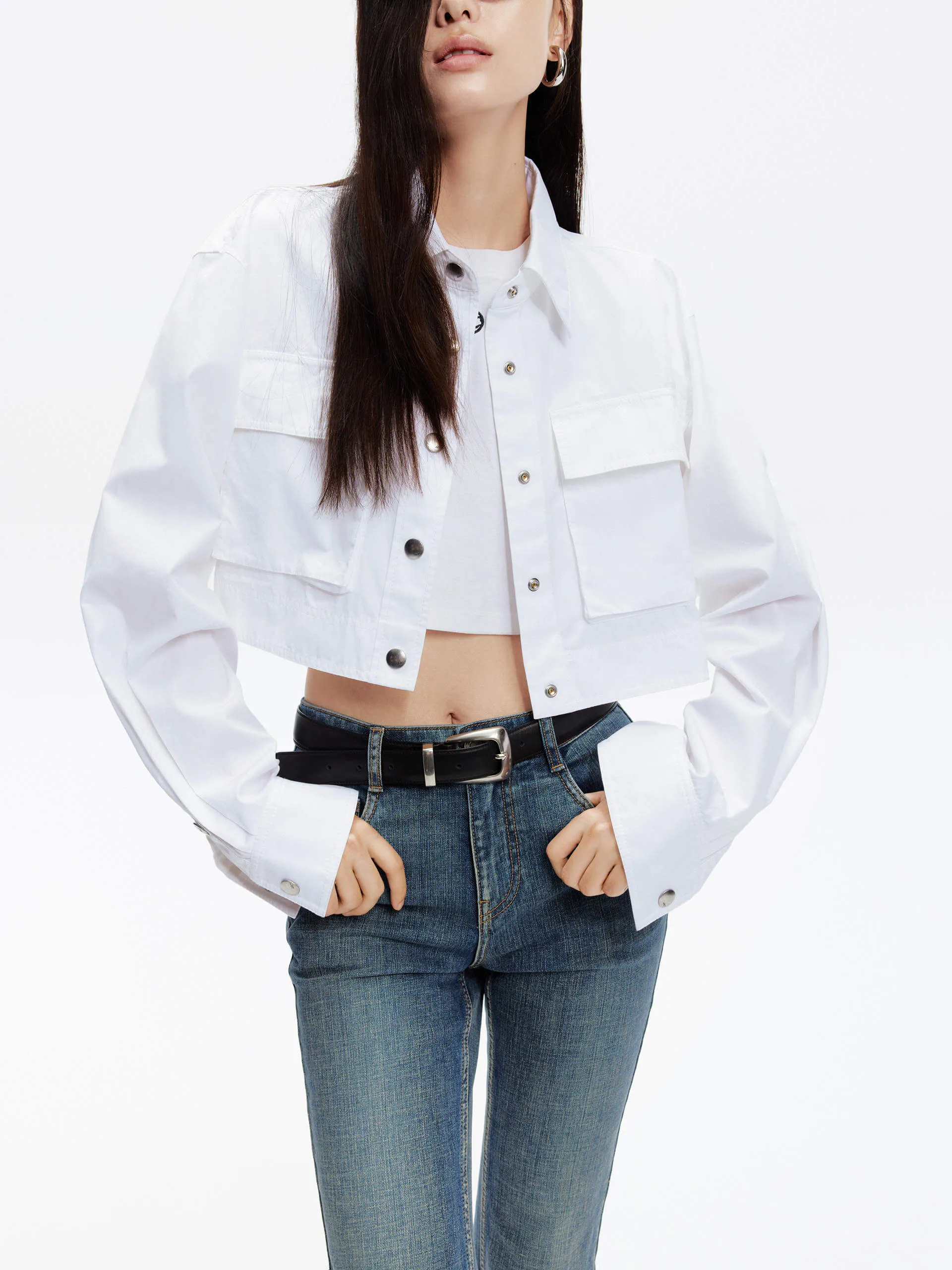 Cotton Front Pocket Jacket