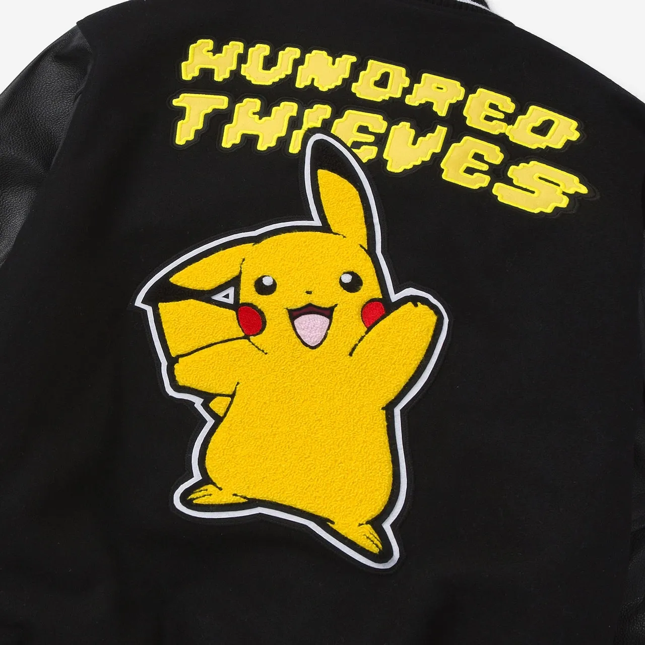 Pikachu Golden Bear Varsity Jacket - Black