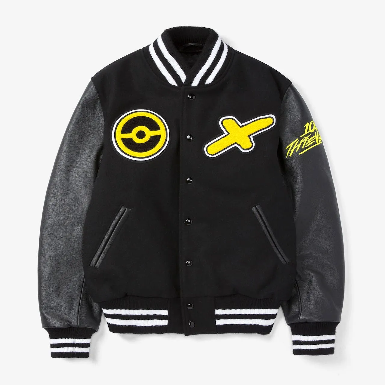 Pikachu Golden Bear Varsity Jacket - Black