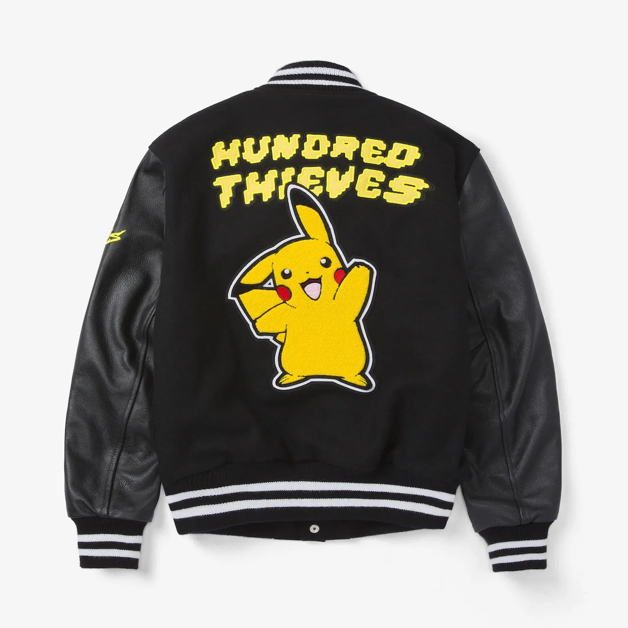 Pikachu Golden Bear Varsity Jacket - Black